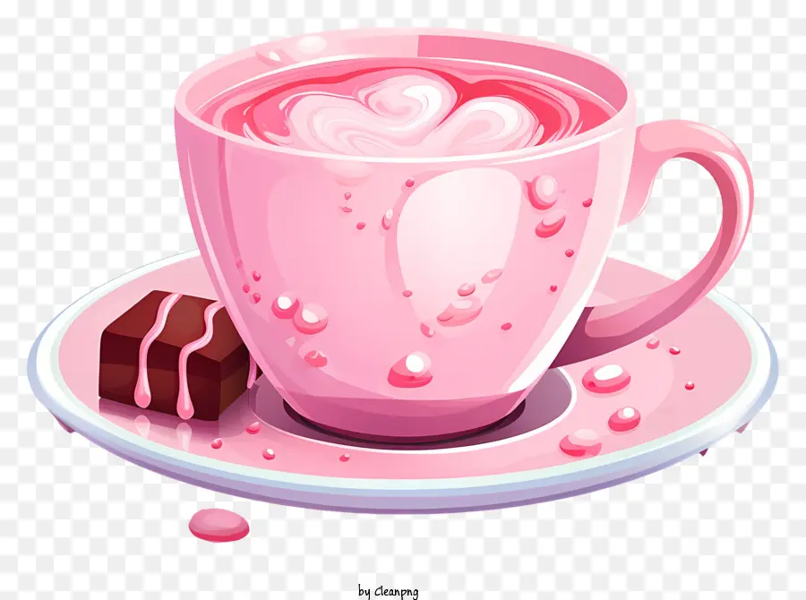 Чашка кофе，Розовая чашка PNG