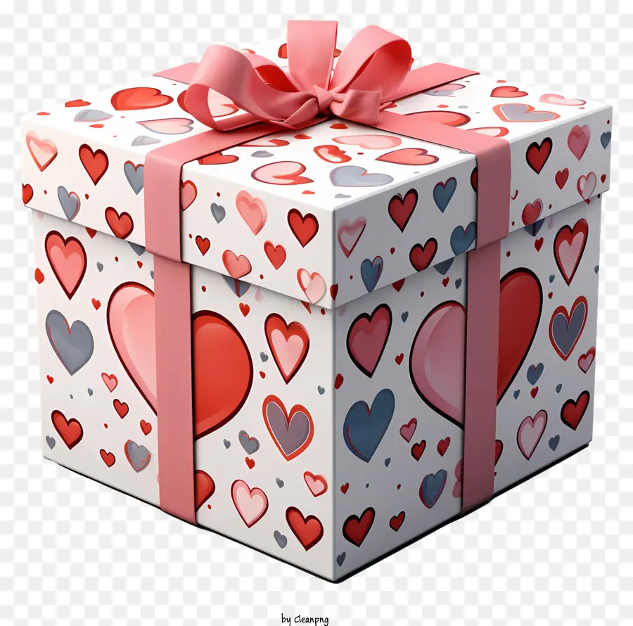 подарочная коробка，Сердца PNG