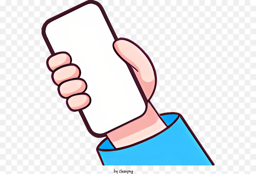Смартфон，рука держащая телефон PNG