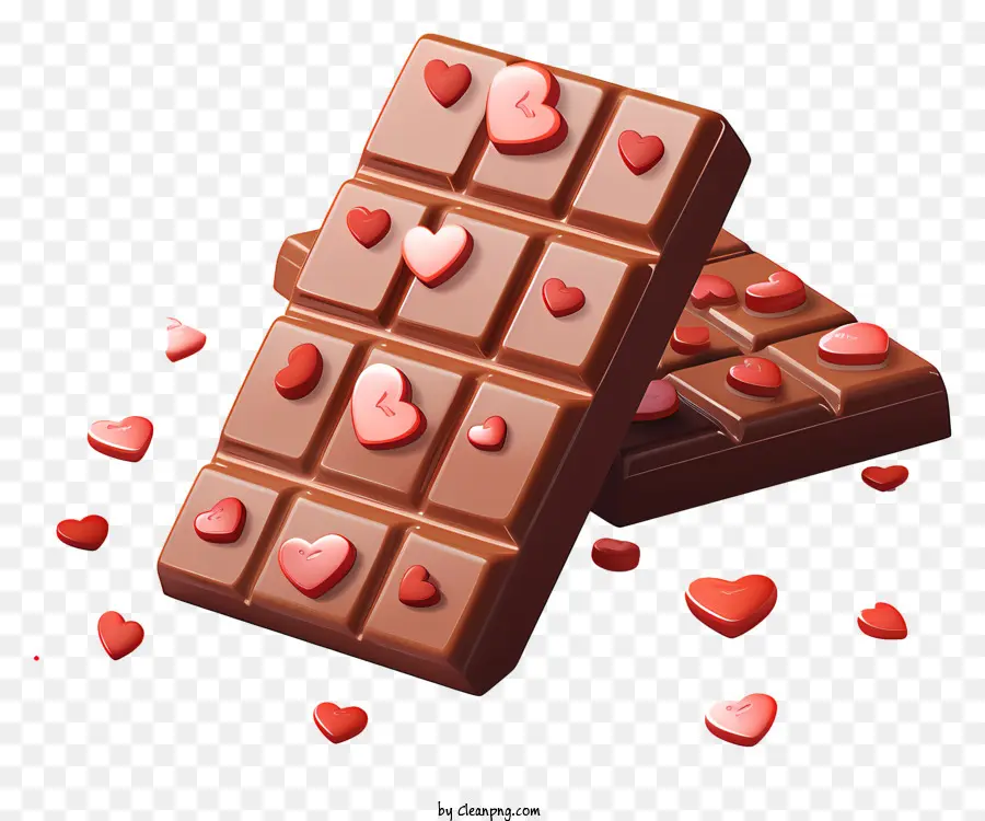 Шоколад，Сердце в форме шоколада PNG