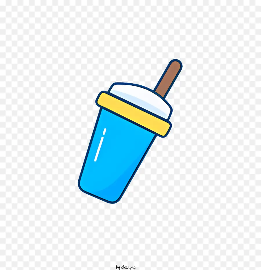 Синяя пластиковая чашка，Кубок мультфильма PNG