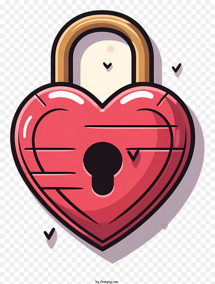 Lock，Сердце в форме замок PNG