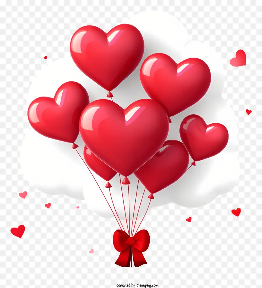 Дартентиновый воздушный шар эмодзи，Valentines Day PNG