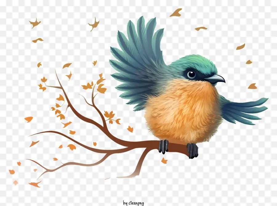 милые птицы，Маленькая синяя птица PNG