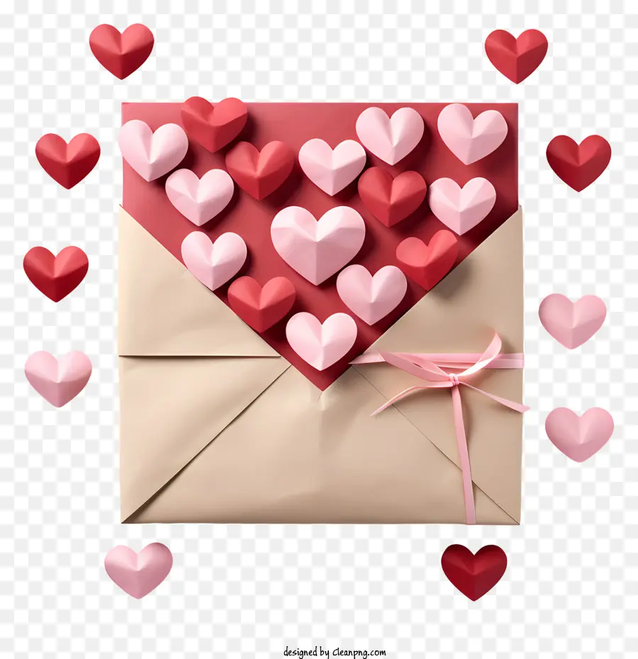 конверт，Сердце в форме конверта PNG