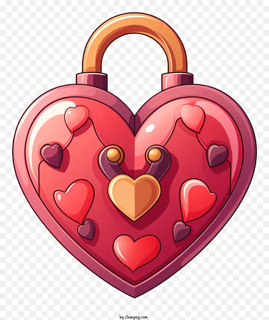 Ключ，Сердце в форме замок PNG