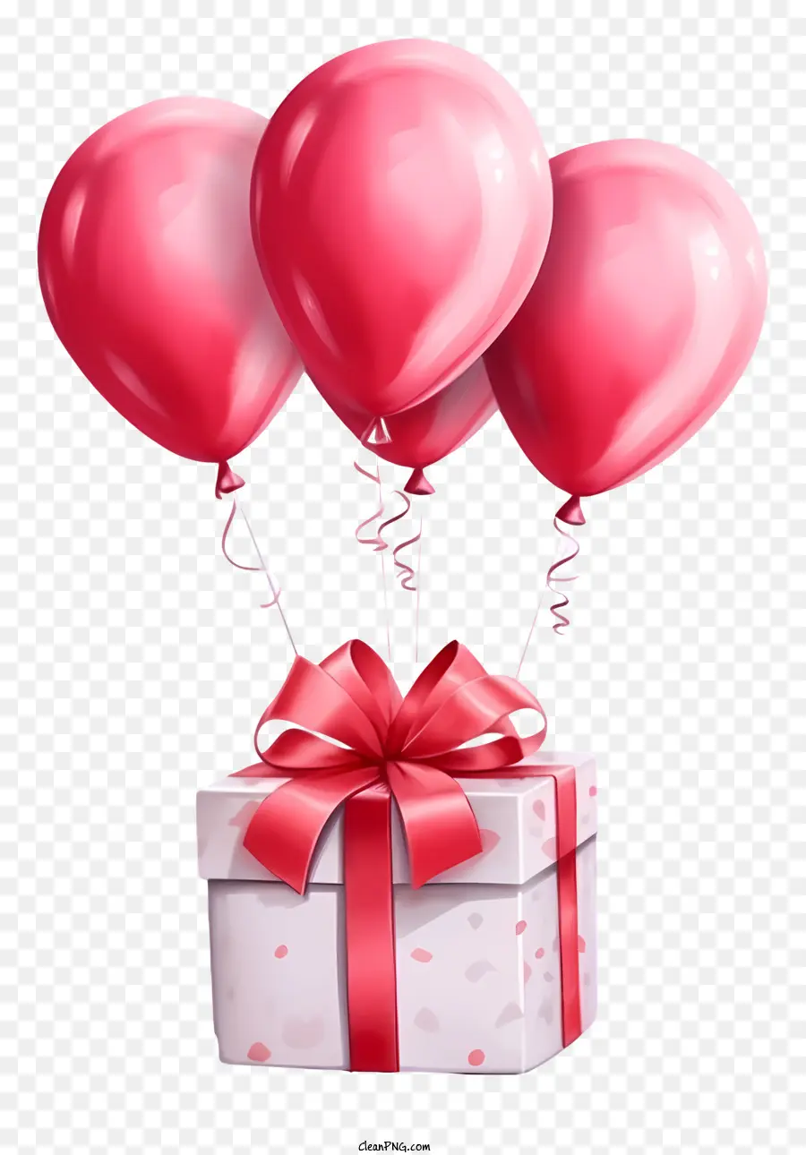 Акварельный подарочный воздушный шар，подарочная коробка PNG