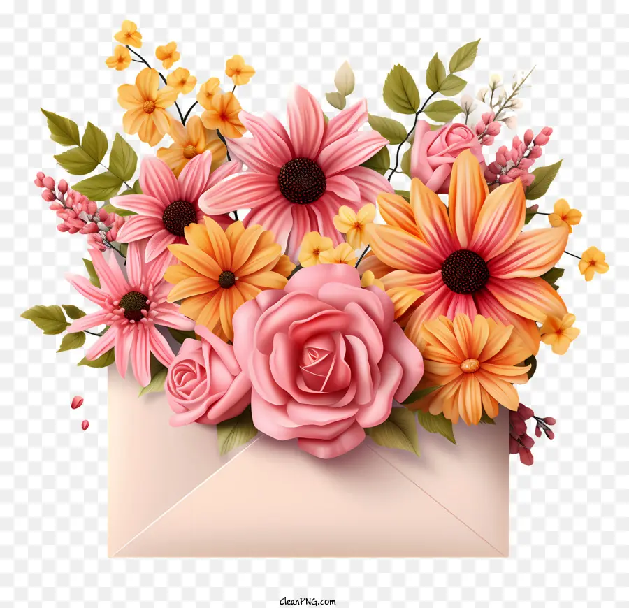 конверт，Доставка цветов PNG