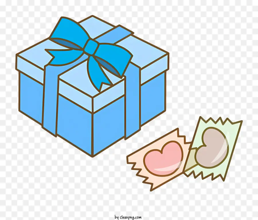 подарочная коробка，Синяя подарочная коробка PNG