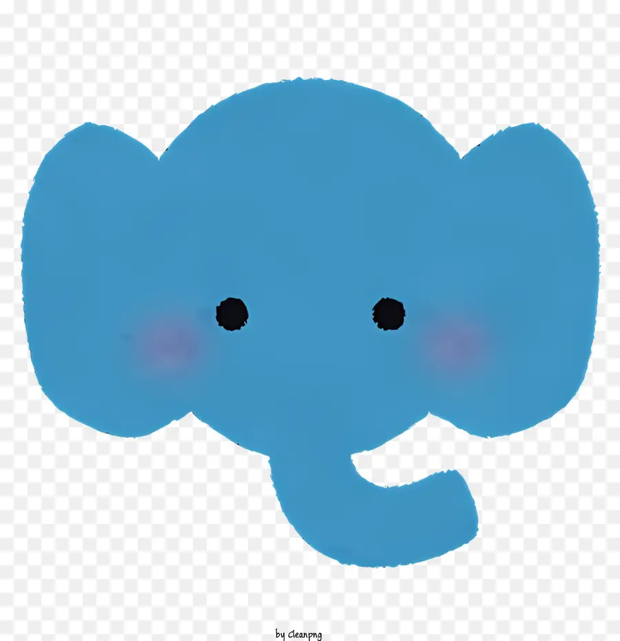природа，Голубая голова слона PNG