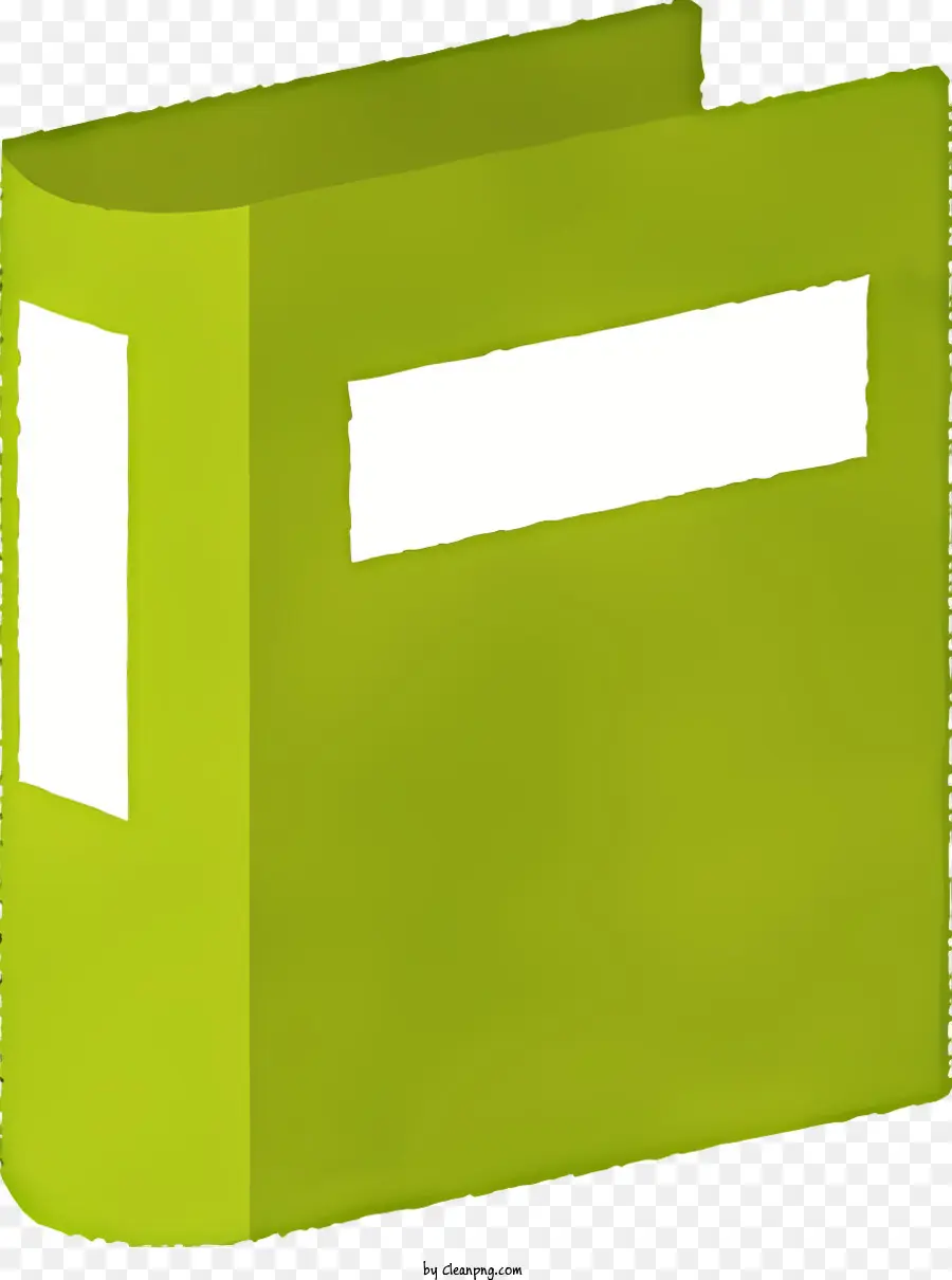 зеленая папка，белая этикетка PNG