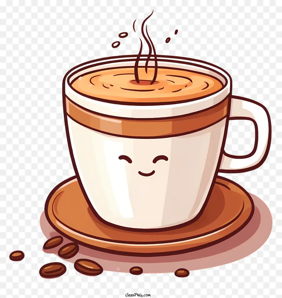 Чашка кофе，чашка кофе мультфильм PNG