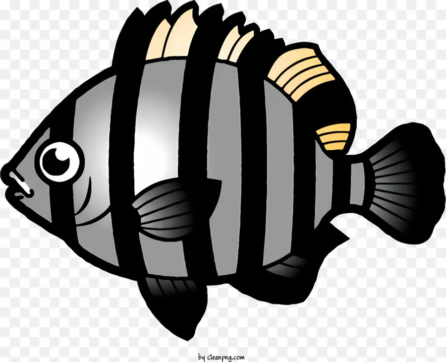 полосатая рыба，Длинная рыба PNG
