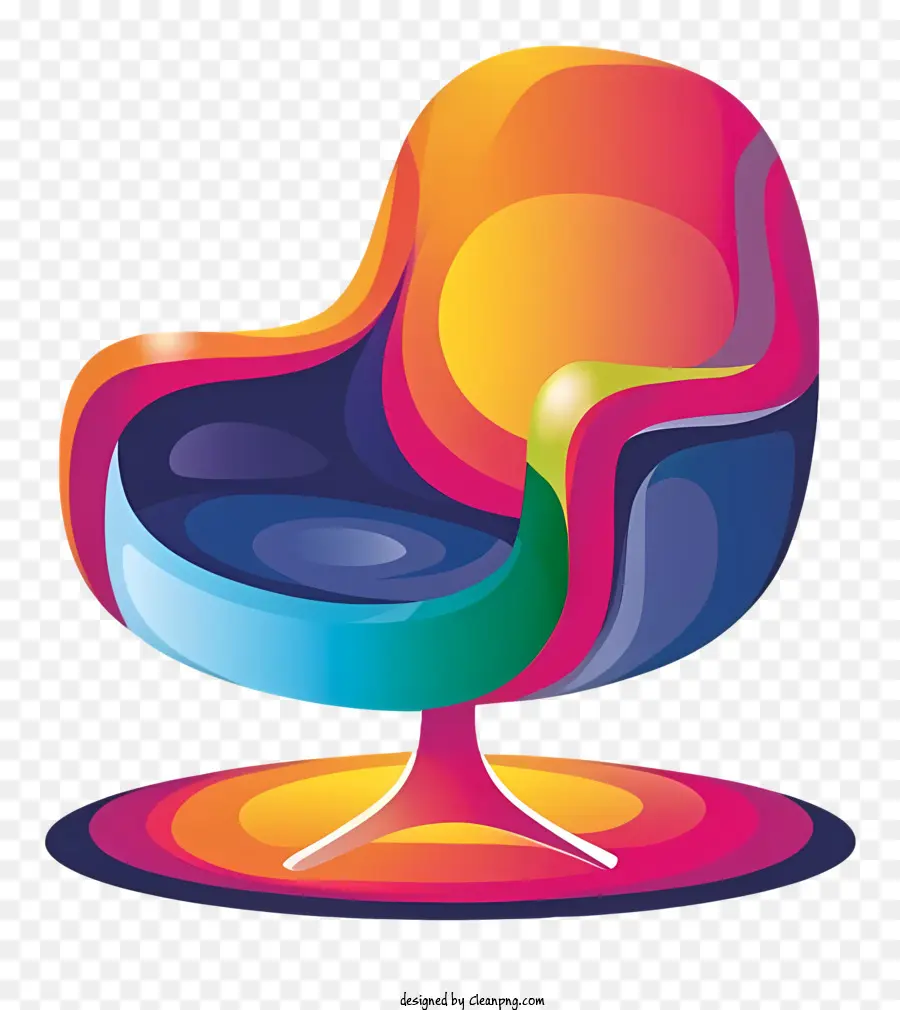 мультфильм，красочный стул PNG