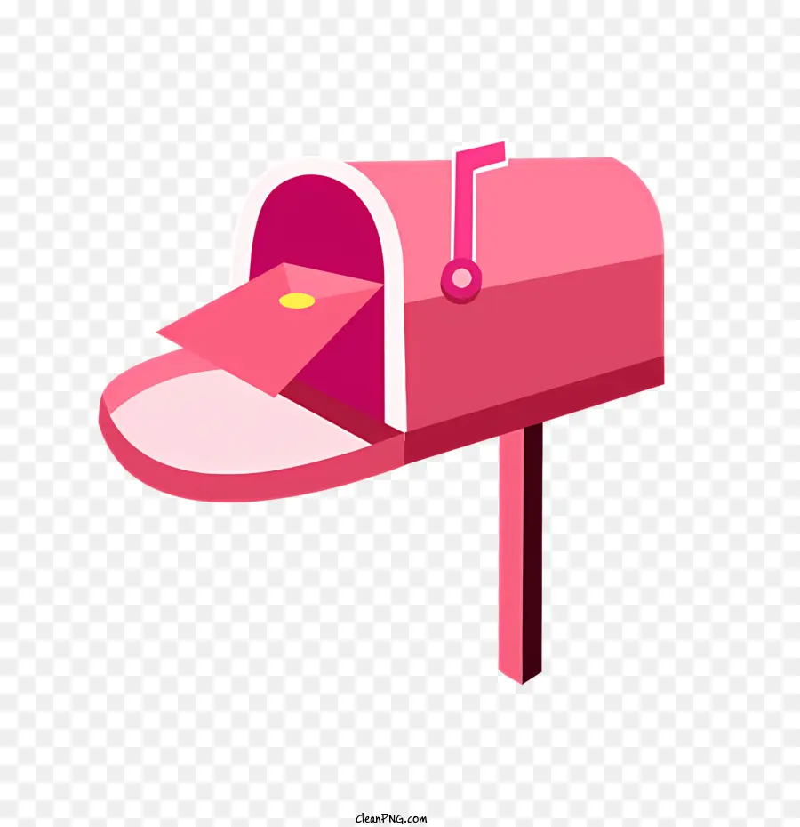 Розовый почтовый ящик，карта в форме сердца PNG