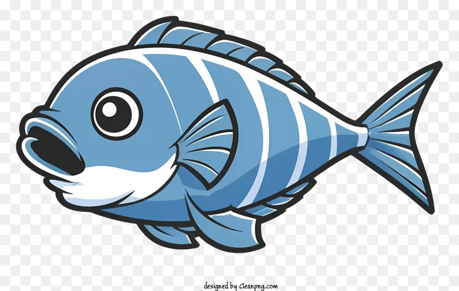 мультфильм，синяя рыба PNG