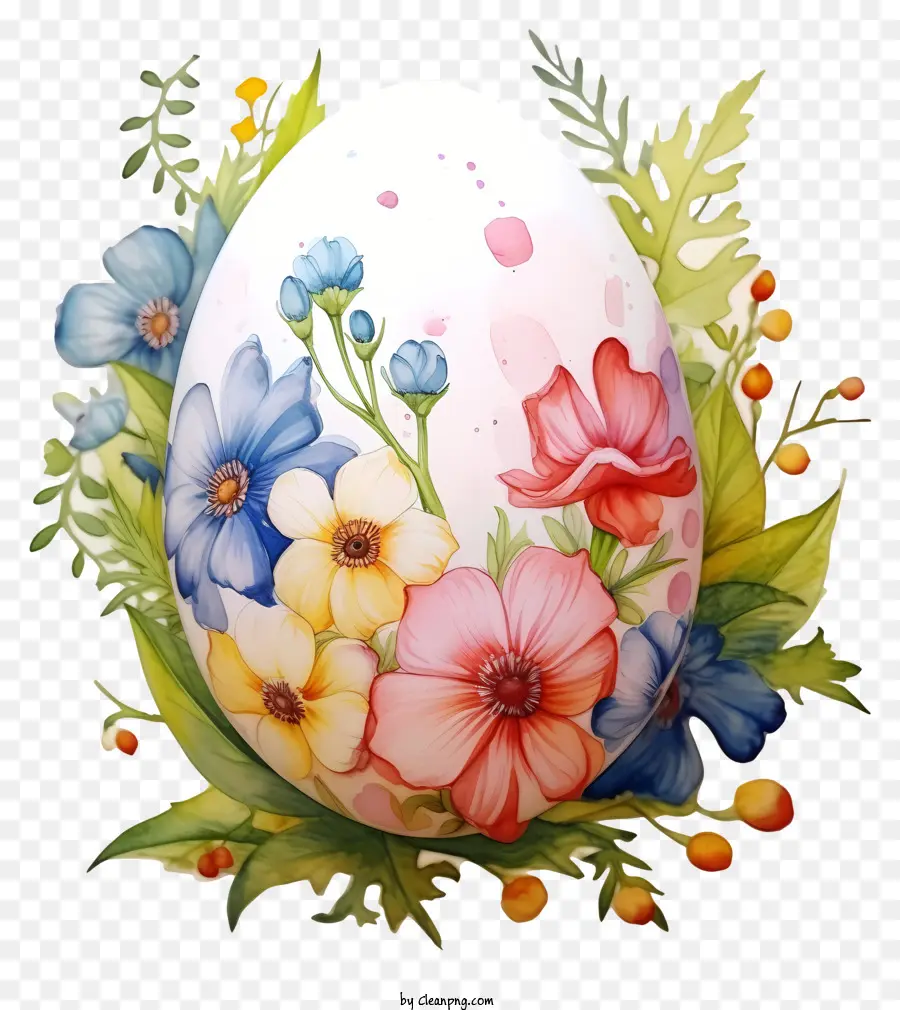 пасхальные яйца，цветочное яйцо PNG