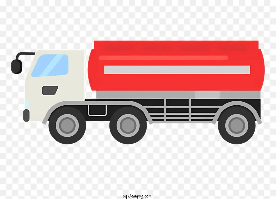 Красный танкер грузовик，Бензовоз PNG