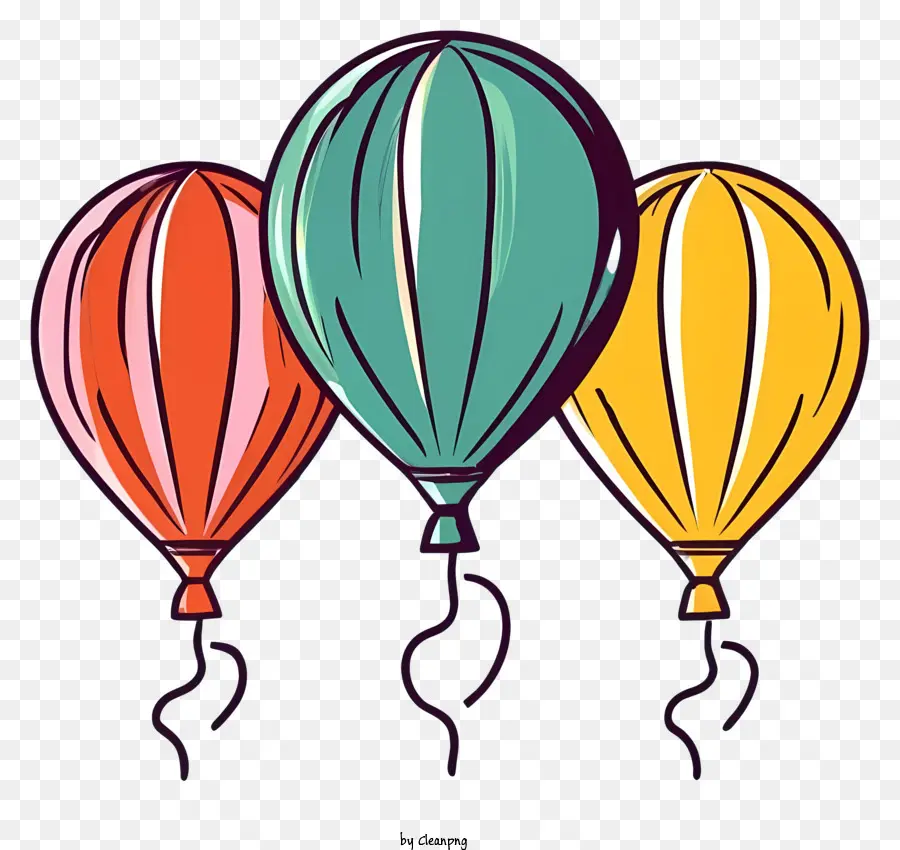 мультфильм，красочные воздушные шары PNG