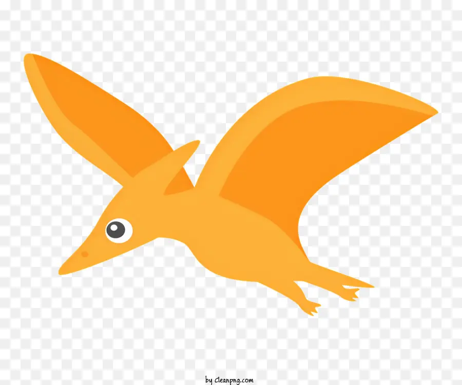 Оранжевая Птица，длинная крылатая птица PNG