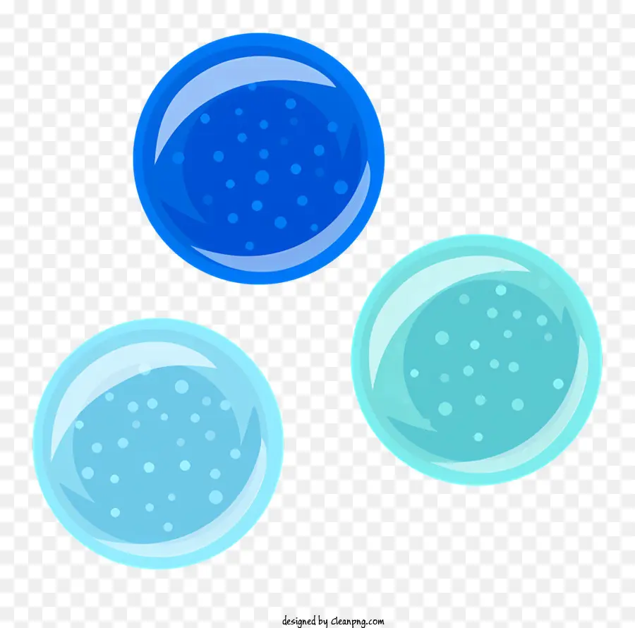 синие сферы，гладкая поверхность PNG
