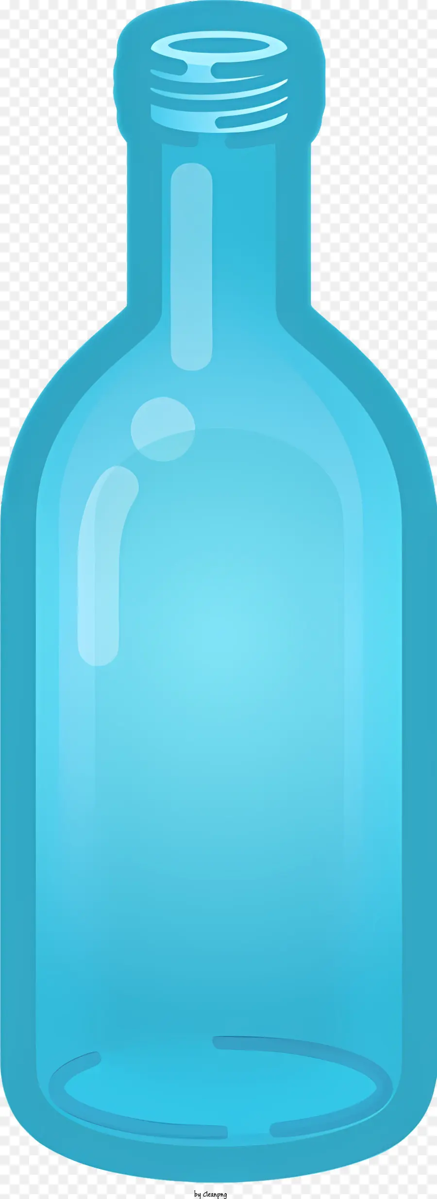 прозрачная голубая стеклянная бутылка，пустые PNG