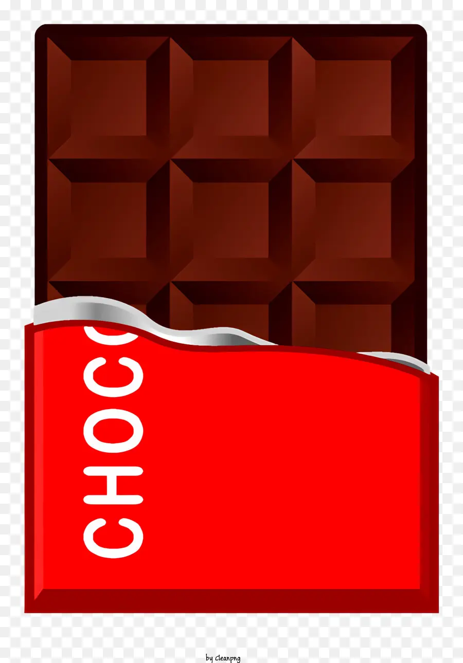 шоколадный батончик，Красная обертка PNG