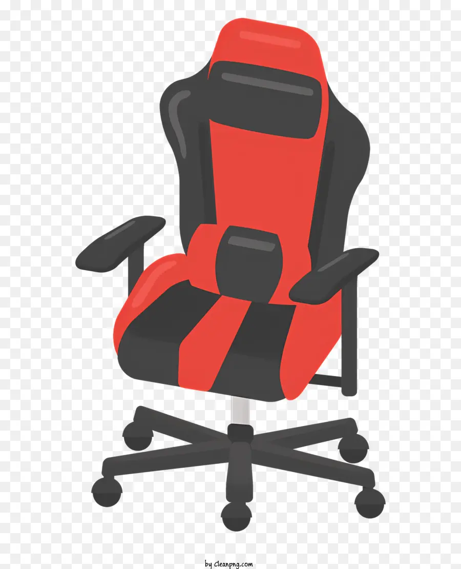 Игровой стул，красный и черный стул PNG