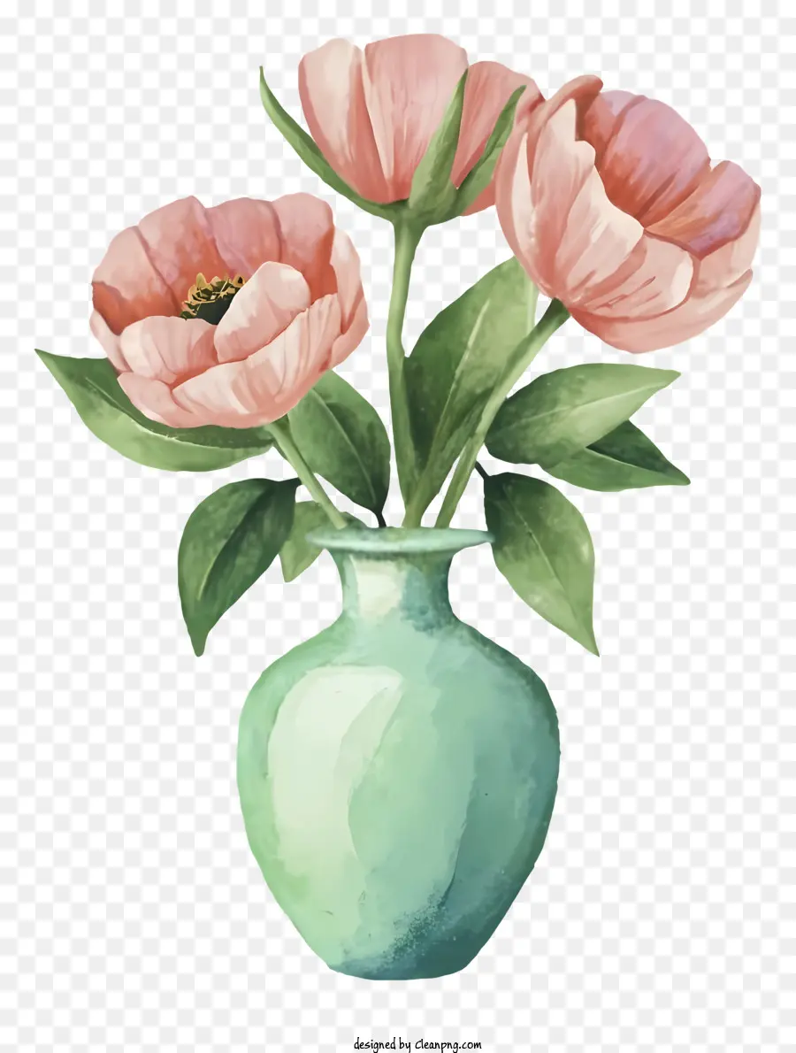 мультфильм，Розовые пион цветы PNG