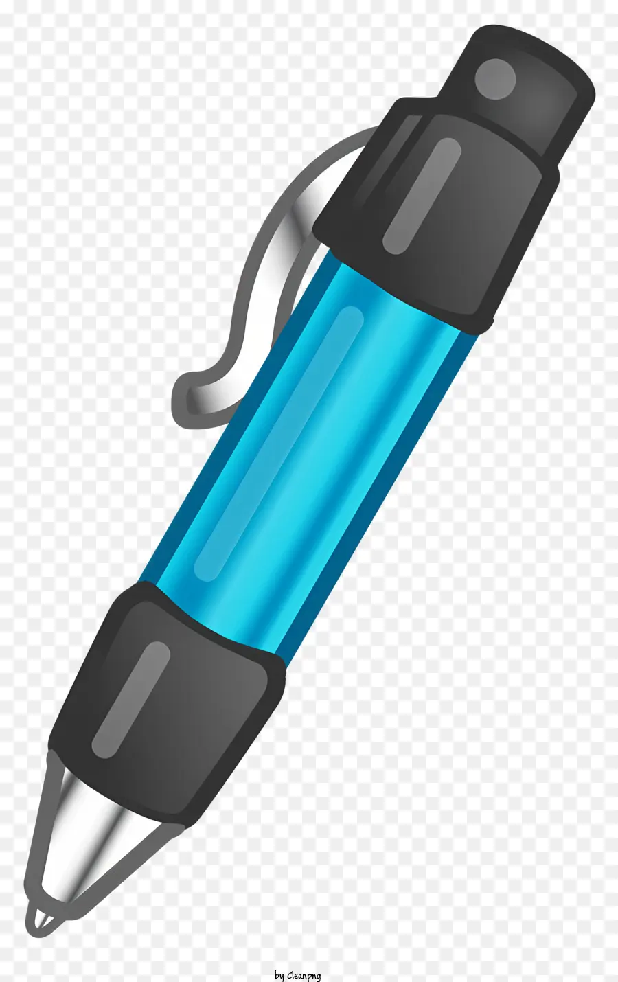 Черные ручки，синие чернила PNG