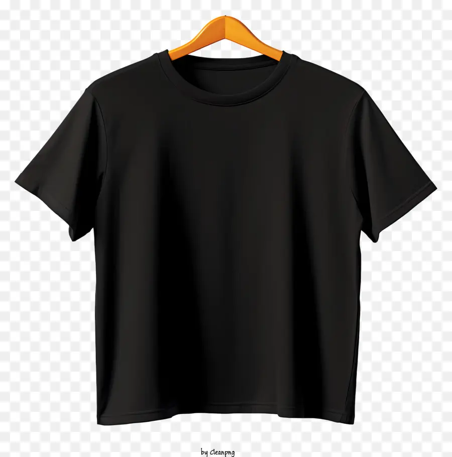 Черная футболка，вешалка PNG