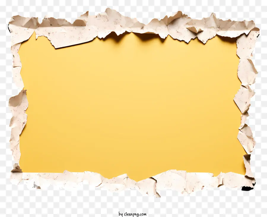 коричневая разорванная бумага，Желтая бумага PNG