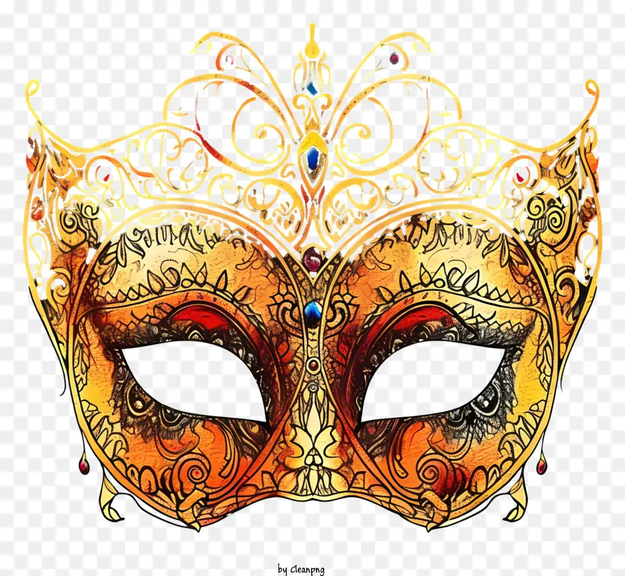 Маска карнавала нарисованной вручную，Venetian Mask PNG