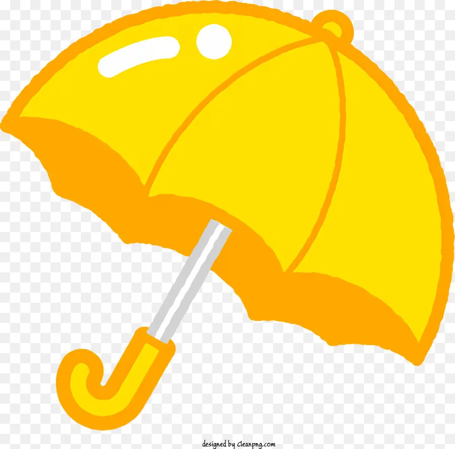 желтый зонтик，зонтик ручка PNG