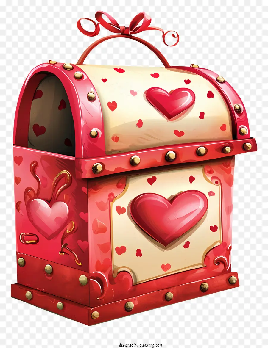 Ящик для почты Валентина，деревянный сундук PNG