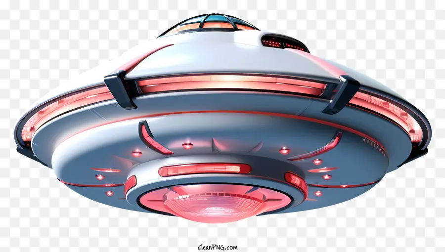 Реалистичный 3d стиль НЛО космический корабль，Летающая тарелка PNG