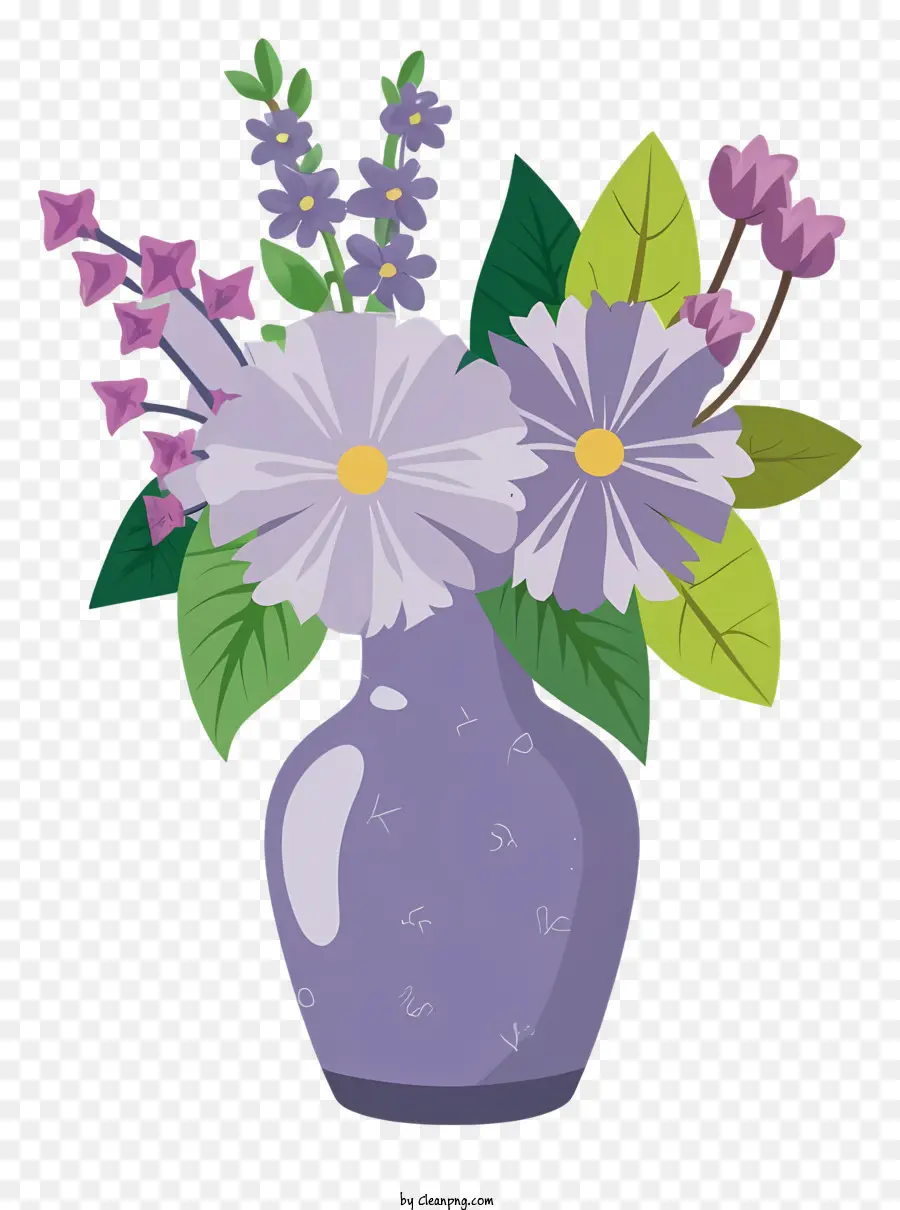 мультфильм，фиолетовый ваза PNG