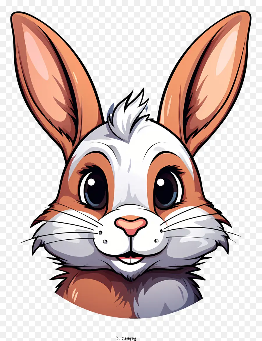 Милая голова кролика，мультипликационный кролик PNG