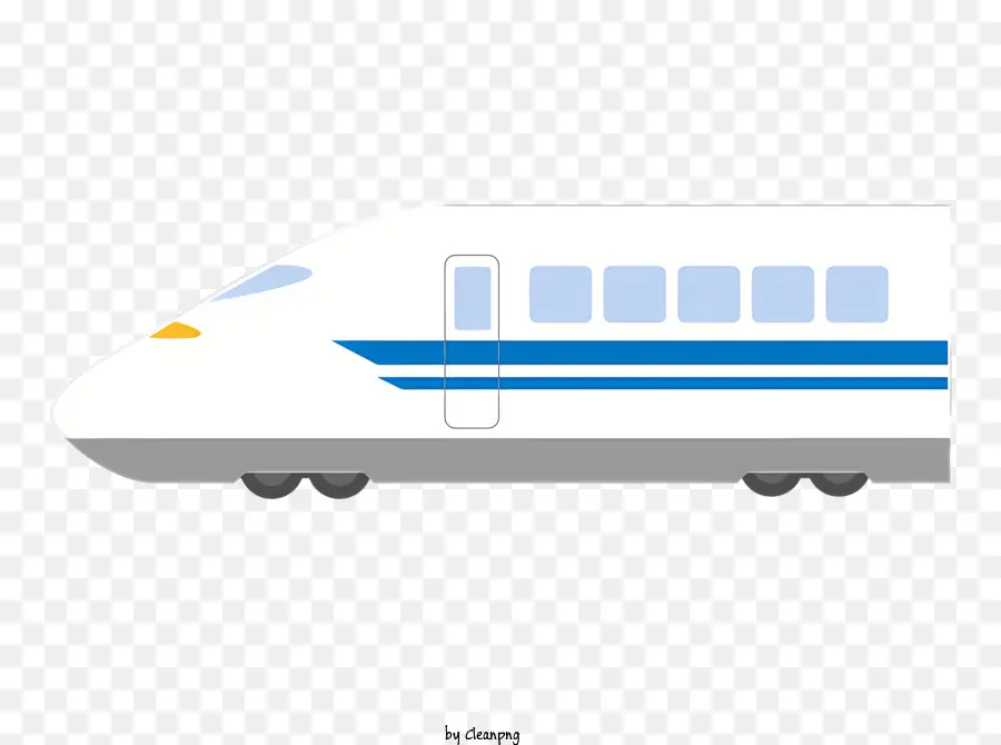 высокоскоростной поезд，белый и синий поезд PNG