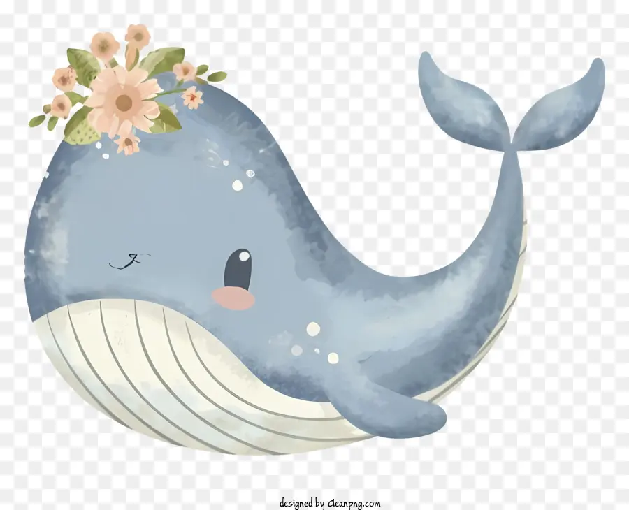мультфильм，милый кит PNG