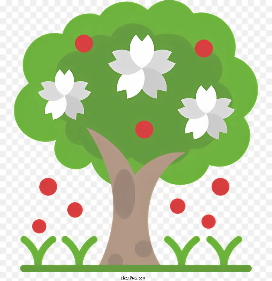 весна，зеленое дерево PNG