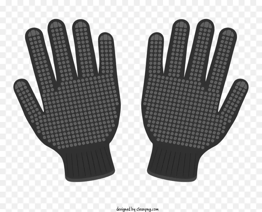 Черные перчатки，узорчатые перчатки PNG