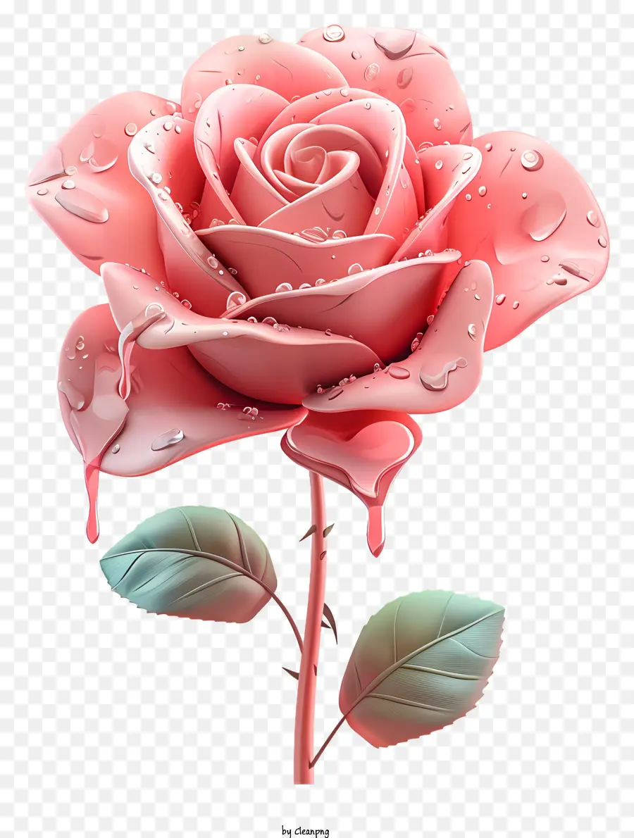 розовый цветок，Роза PNG