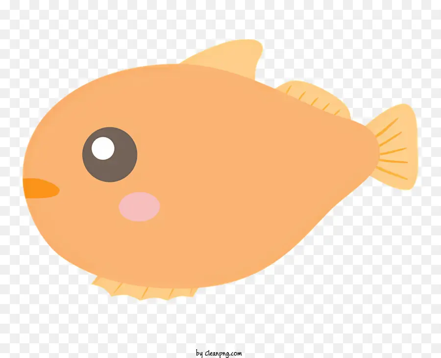 оранжевый рыбы，большой глаз PNG