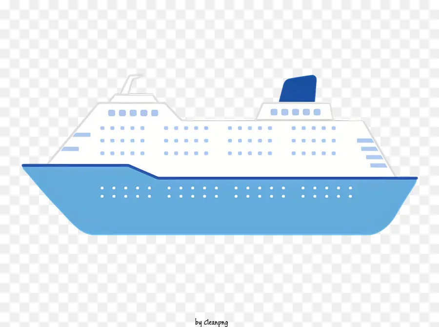 круизное судно，Синий круизный лайнер PNG