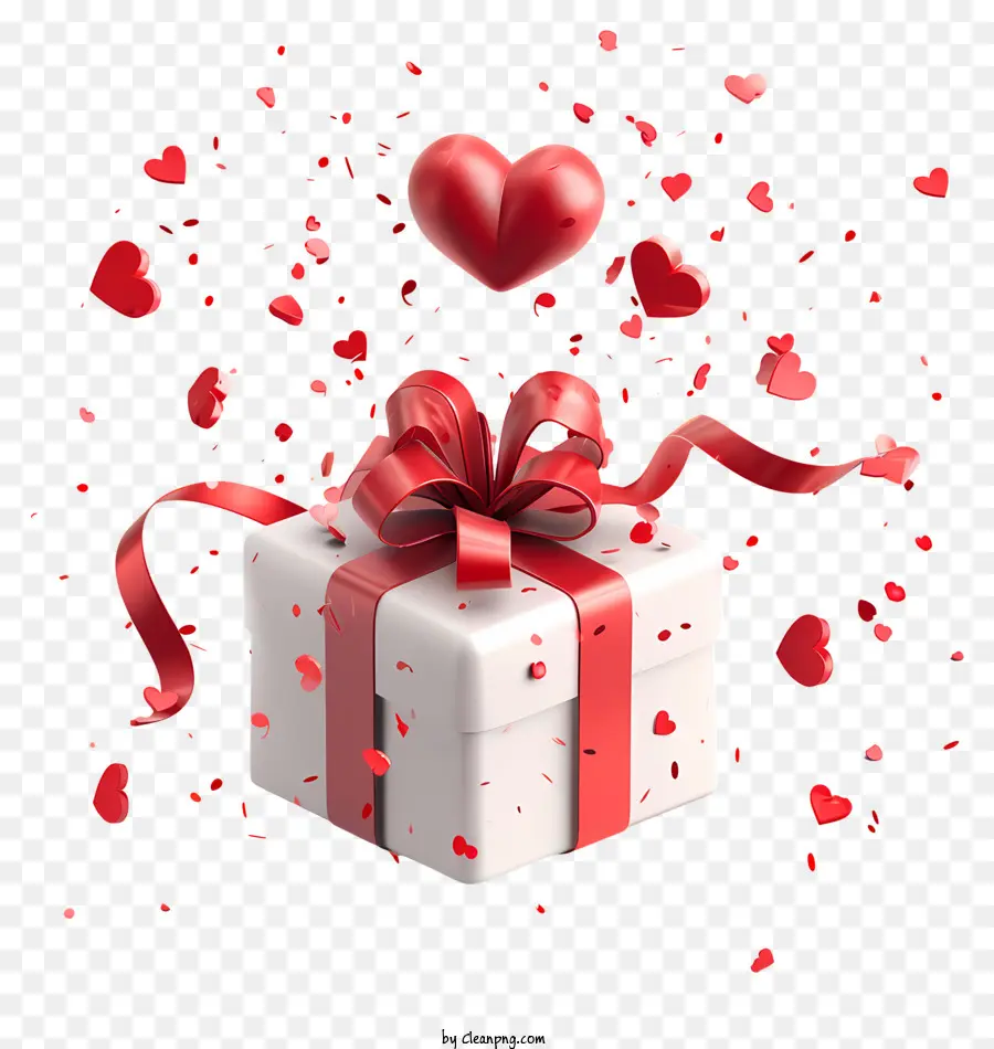 Psd 3d подарок валентинки，подарочная коробка PNG