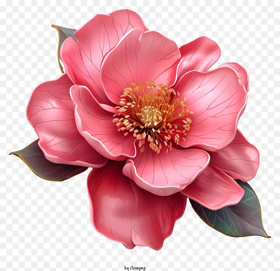 розовый цветок，круглые лепестки PNG