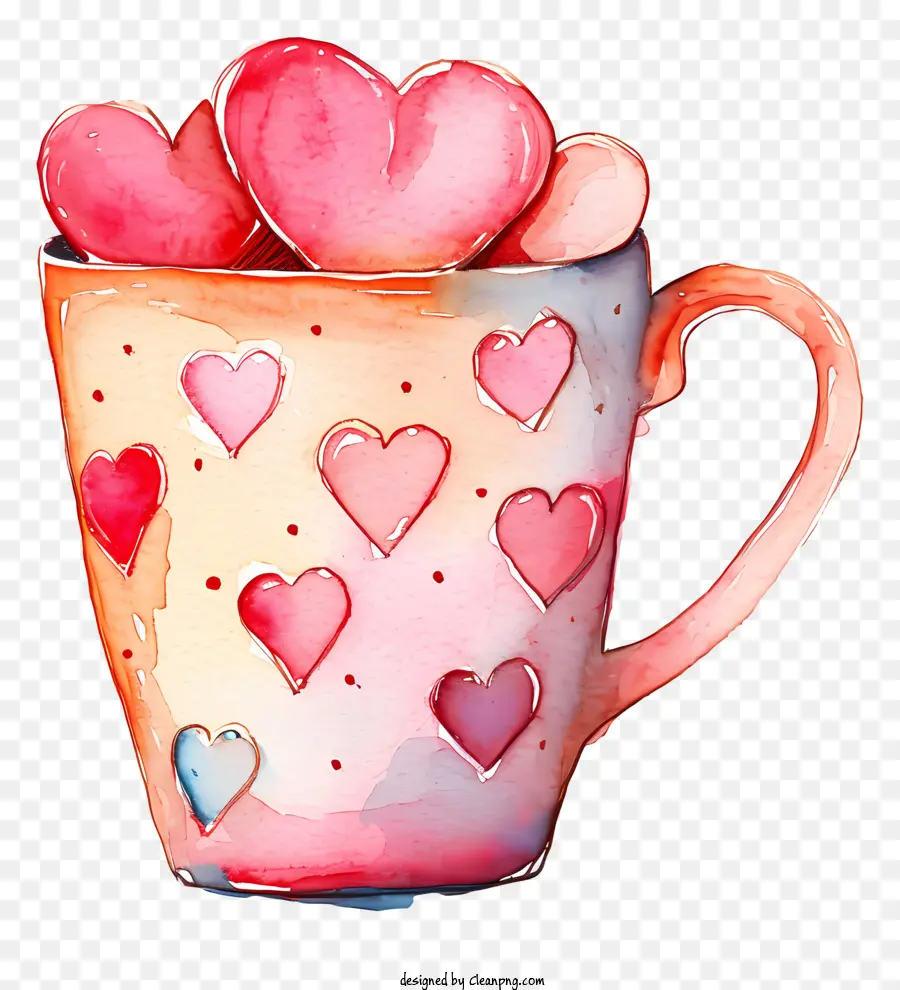 Кружка сердца любви，Сердечная чашка PNG
