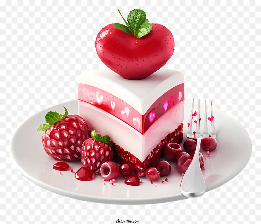 Десерт Валентина，красный бархат торт PNG