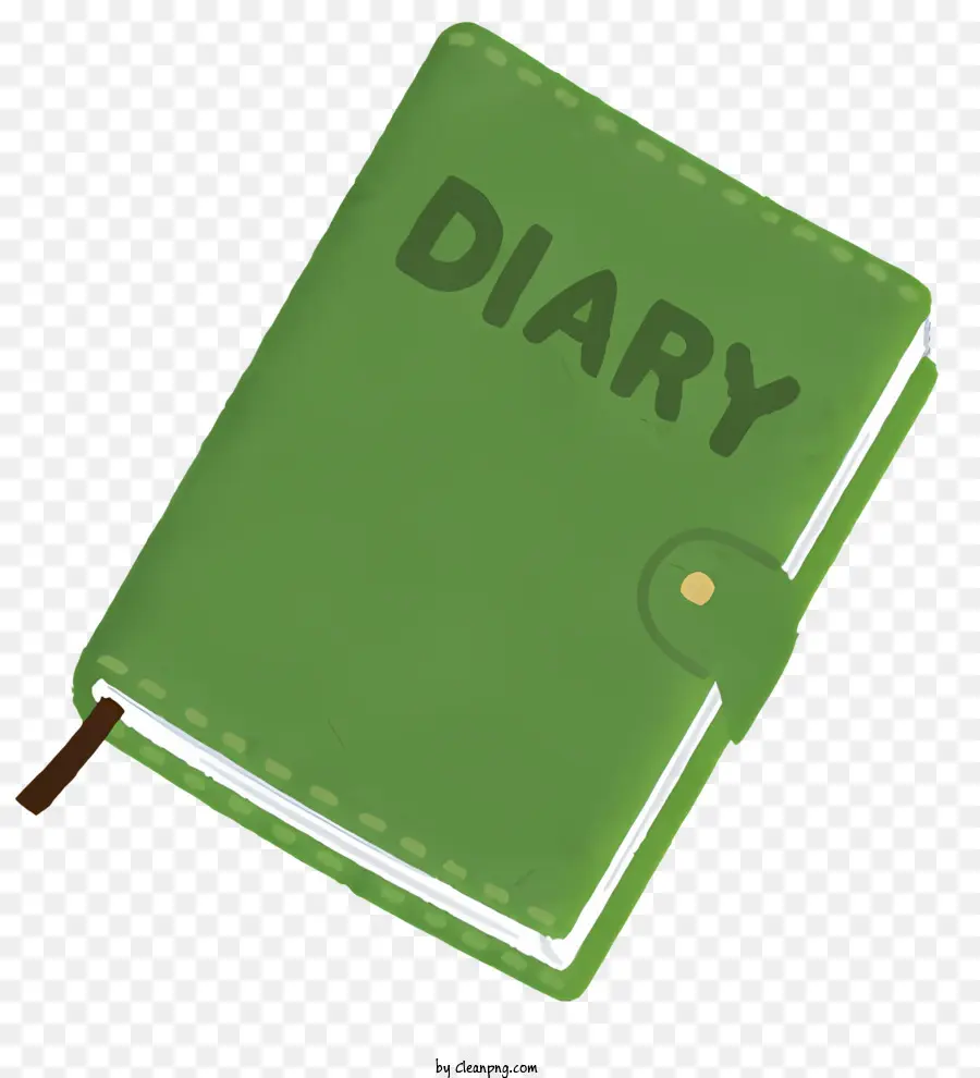 Зеленая кожаная ноутбука，Дневник PNG